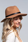Wool Panama Hat With Belt Trim
