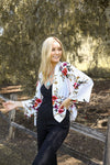 Allison Olive Floral Bomber Jacket