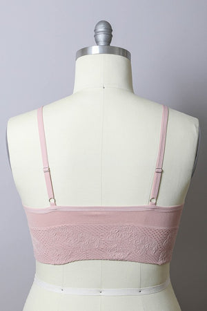 Seamless Padded and Textured Brami in Pink