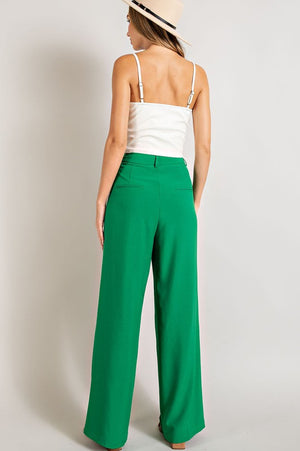 Annie Straight Leg Dress Pant in Small to 3X in Kelly Green