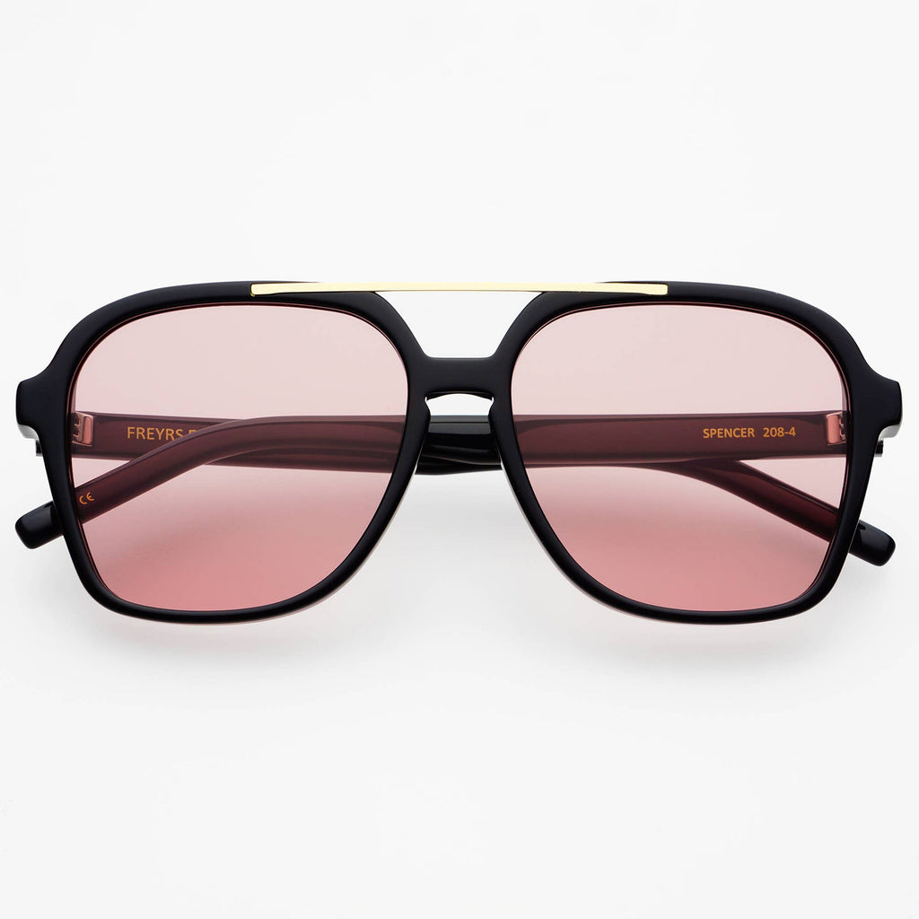 Freyrs Eyewear Spencer Unisex Aviator Sunglasses in Rose