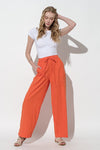 Lily Front Pocket Wide Leg Pant in Dark Red