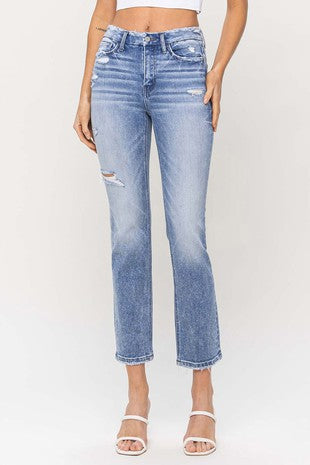 Agave Mid Rise Ankle Skinny Jean by Flying Monkey