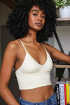 Pull On Bralette With Plunging Neckline