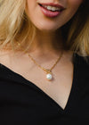 Tanya Blush Glass & Gold Pendant Necklace by Starfish Project