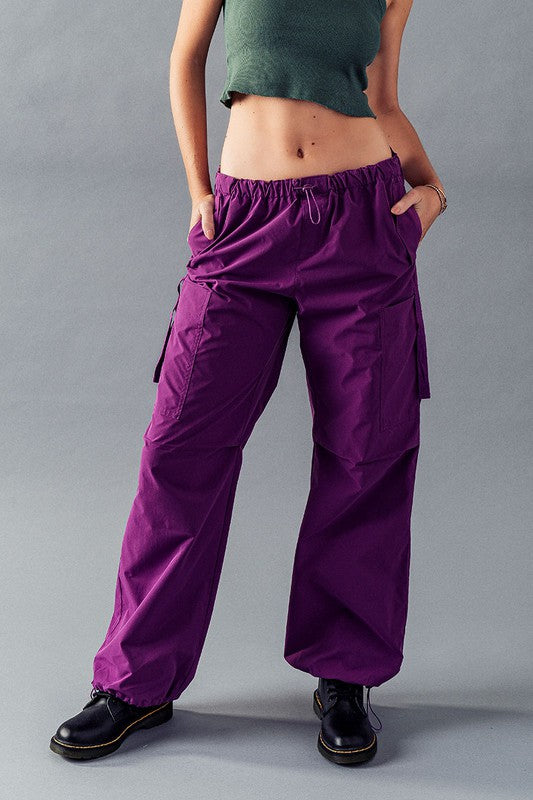 Carli Cargo Pants in Violet – Polka Dots Boutique