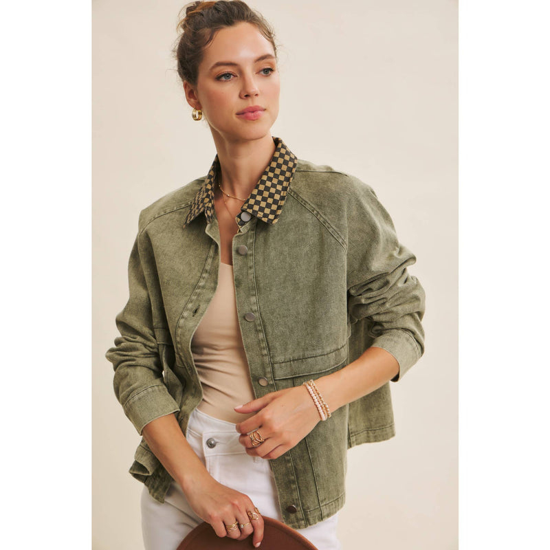 Meg Timeless With A Twist Mineral Washed Cotton Twill Jacket