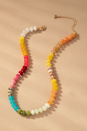 Natural Agate Beaded Necklaces