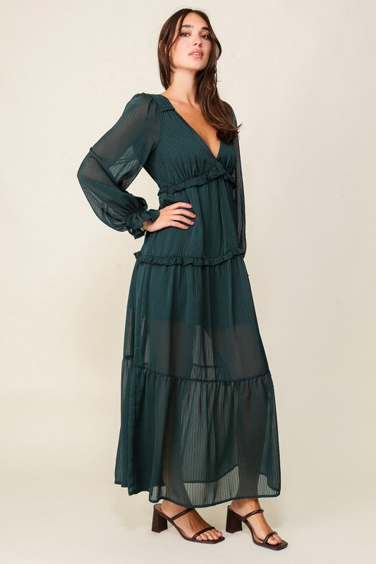 long sleeve hunter green maxi dress Hunter Green Velvet Bridesmaid Dress Mermaid Floor-Length