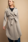 Rosemary Textured Belted Trench Coat With Pockets