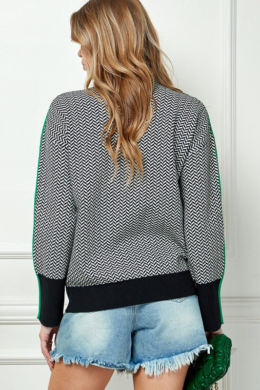 Melissa Mockneck Sweater in Green