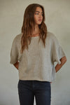 Isadora Knit Short Sleeve Lurex Top by By Together