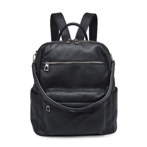 Galloway Vegan Leather Black Backpack by Urban Expressions