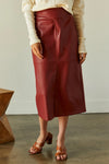 Lily Front Pocket Wide Leg Pant in Dark Red