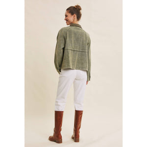 Meg Timeless With A Twist Mineral Washed Cotton Twill Jacket