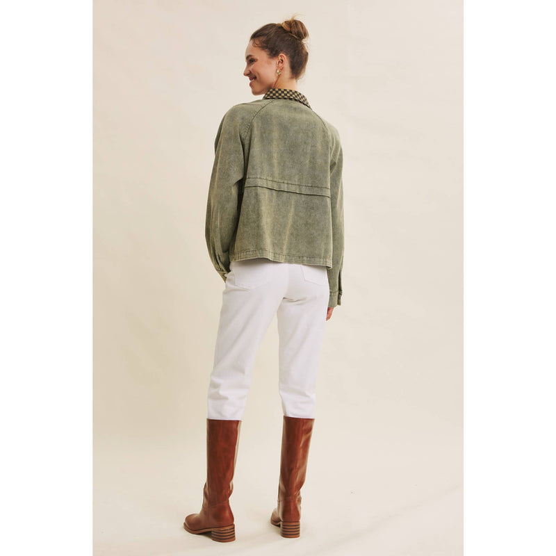 Meg Timeless With A Twist Mineral Washed Cotton Twill Jacket