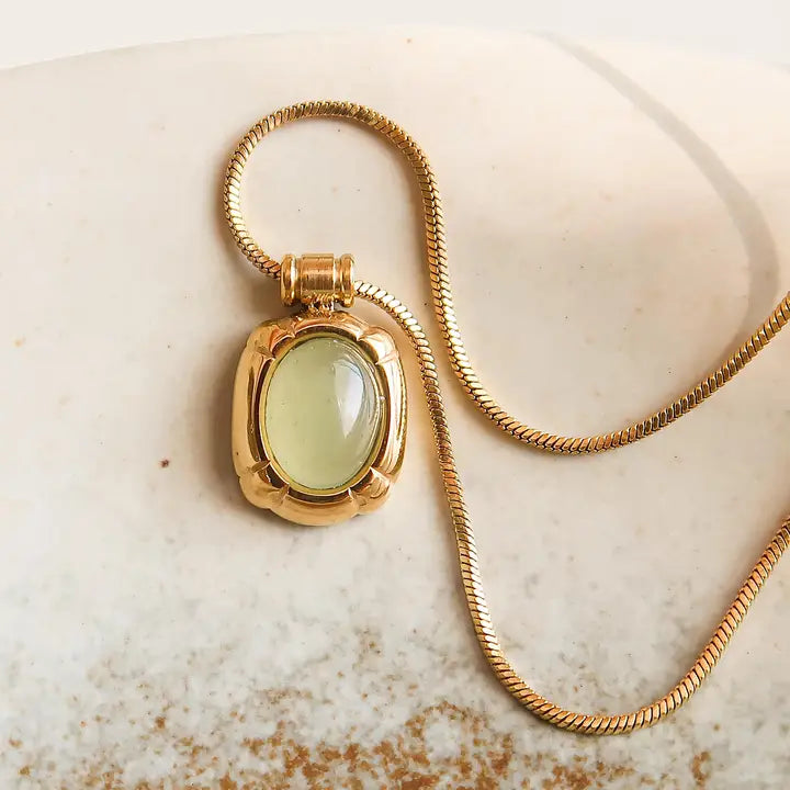 Dax 18K Gold Non-Tarnish Natural Stone Necklaces