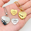 "I believe in you" Heart Charm Necklace in Gold