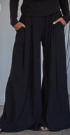 Mindy Washed Woven Suspender Style Jumpsuit in Black