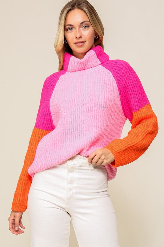Courtney Color Block Bold Sweater