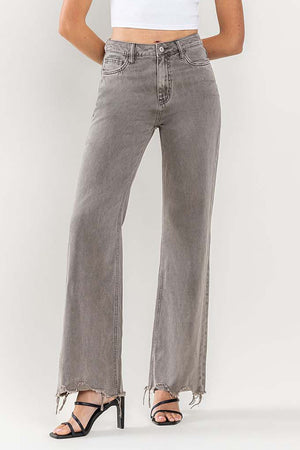 Leslie 90's Vintage Flare Jeans in Smokey Olive by Vervet by Flying Monkey