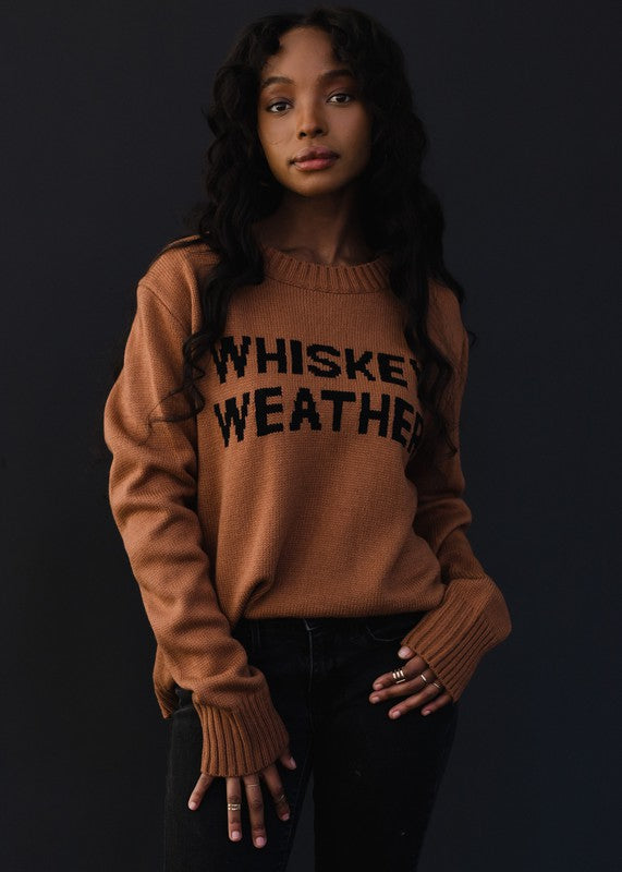 Whiskey Weather Knit Sweater in Brown