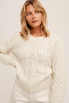 Kyla Accented Boho Sweater in Clay
