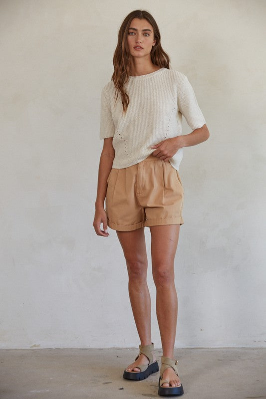 Carrie Sweater Top in Natural