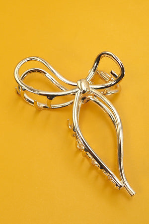 Bow Hair Claw Clip In Gold, Hematite or Silver