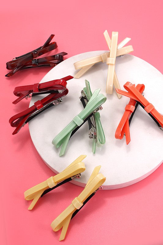 Bow Hair Pins in Multiple Colors