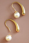 Waterproof Non-Tarnish 18K Dipped Pearl Hoops