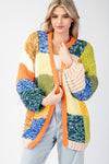 Brianna Hand Crocheted Sweater in Brick Multi