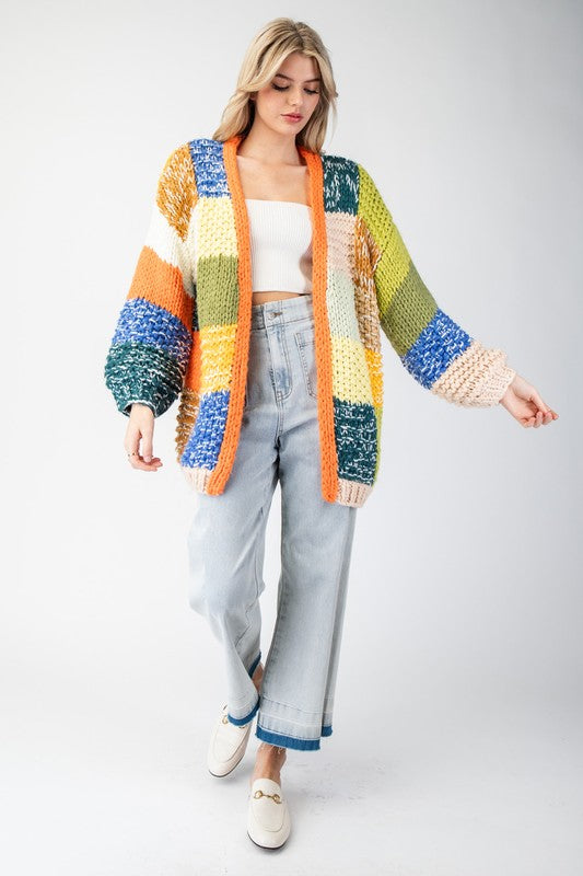 Polly Color Block Knit Cardigan