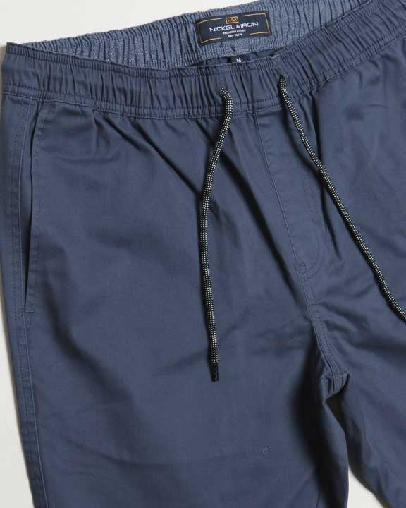 Clyde Stretch Twill Drawstring Shorts in Bering Sea Blue