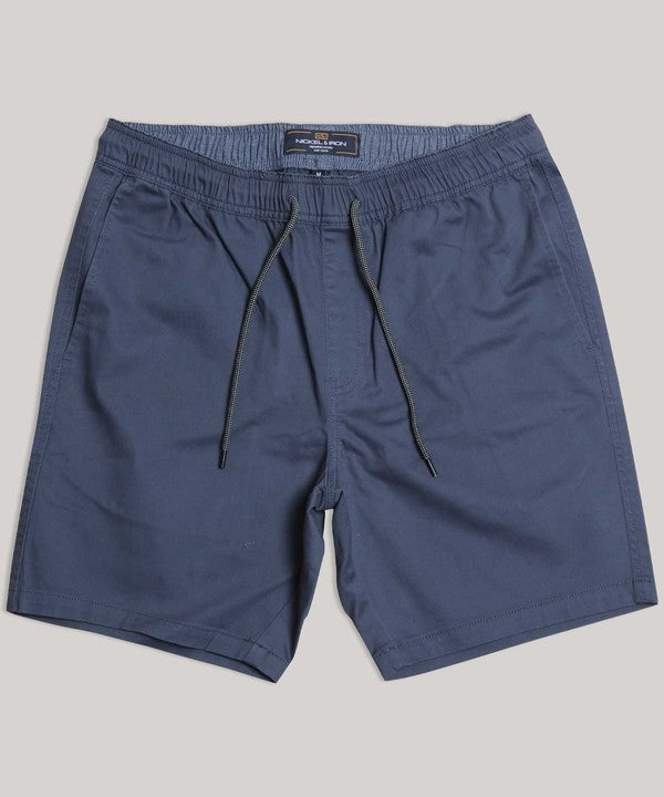 Clyde Stretch Twill Drawstring Shorts in Bering Sea Blue