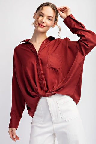 Polly Striped Round Neck Bow Blouse