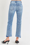 Rory Mid Rise Straight Leg Released Hem Jeans by Risen