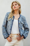 Evelyn Tweed Blazer in Navy