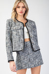 Evelyn Tweed Blazer in Black