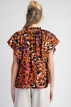 Jenna Printed V-Neck Blouse