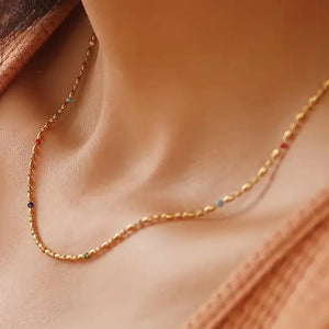 Tave 18K Gold Non-Tarnish Petite Beaded Necklace