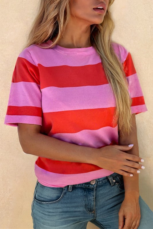 Lyla Stripe Elevated Knit T-Shirt