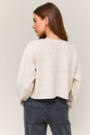 Tilley Long Sleeve Boat Neck Boxy Sweater Top