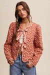 Cheyenne Embroidered Button Down Bubble Sleeve Top