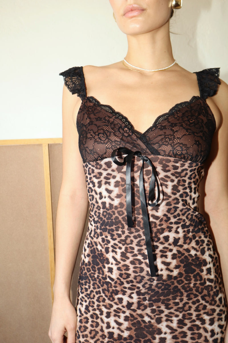 Bailey Leopard and Lace Dress
