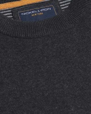 Keith Black Heather Crew Neck Sweater