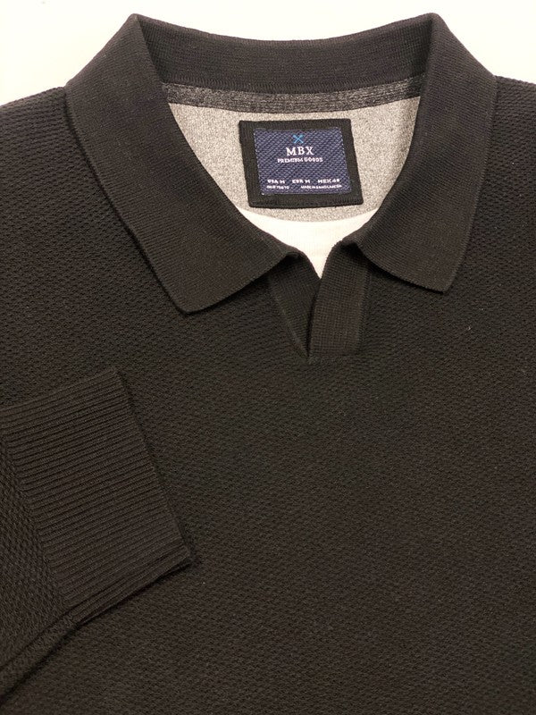 Modern Johnny Sweater in Black