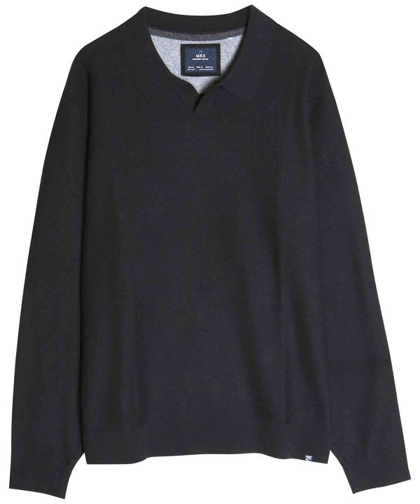 Modern Johnny Sweater in Black