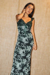 Leilani Sweetheart Neckline Mini Dress in Green