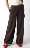 Lily Front Pocket Wide Leg Pant in Dark Red